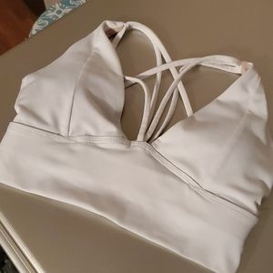 White Til You Collapse Sports Bra